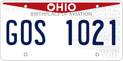 OH license plate GOS1021