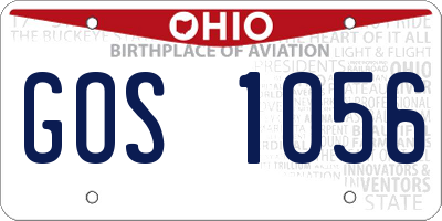 OH license plate GOS1056