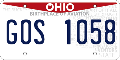 OH license plate GOS1058