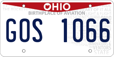 OH license plate GOS1066