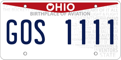 OH license plate GOS1111