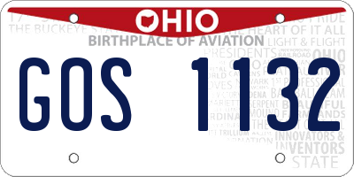 OH license plate GOS1132