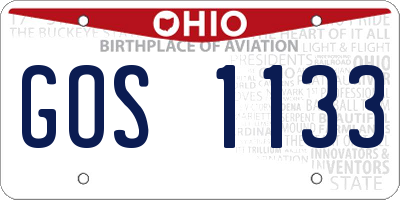 OH license plate GOS1133
