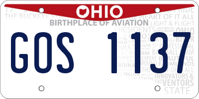 OH license plate GOS1137