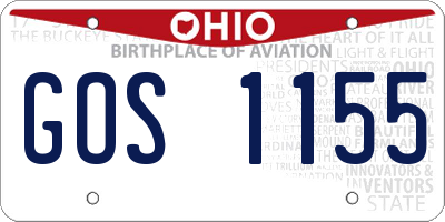 OH license plate GOS1155