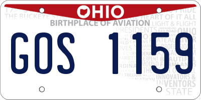 OH license plate GOS1159