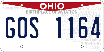 OH license plate GOS1164
