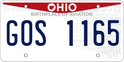 OH license plate GOS1165
