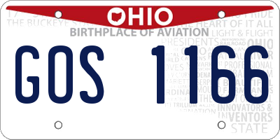 OH license plate GOS1166