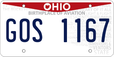 OH license plate GOS1167
