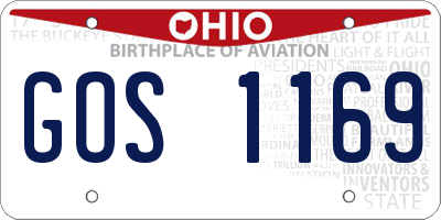 OH license plate GOS1169