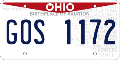 OH license plate GOS1172