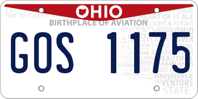 OH license plate GOS1175
