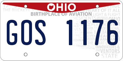 OH license plate GOS1176