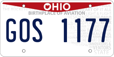 OH license plate GOS1177