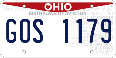 OH license plate GOS1179