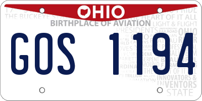 OH license plate GOS1194