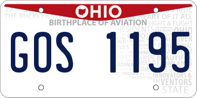 OH license plate GOS1195