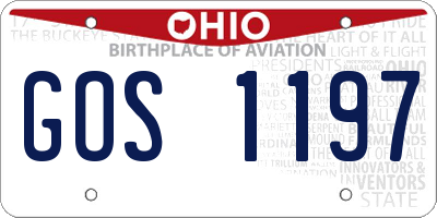 OH license plate GOS1197