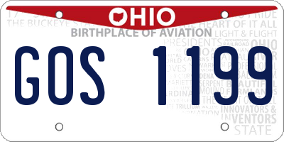 OH license plate GOS1199