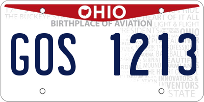 OH license plate GOS1213