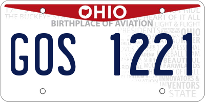 OH license plate GOS1221