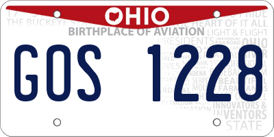 OH license plate GOS1228