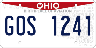 OH license plate GOS1241