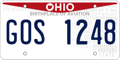 OH license plate GOS1248