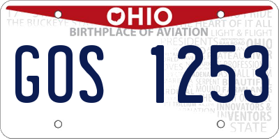 OH license plate GOS1253