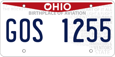 OH license plate GOS1255