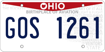 OH license plate GOS1261