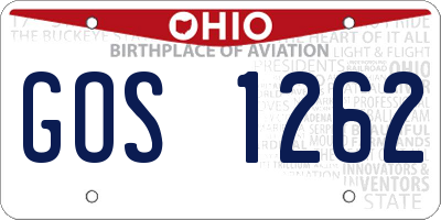 OH license plate GOS1262
