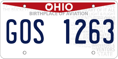 OH license plate GOS1263