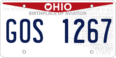 OH license plate GOS1267