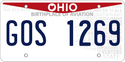 OH license plate GOS1269