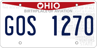OH license plate GOS1270