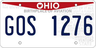 OH license plate GOS1276