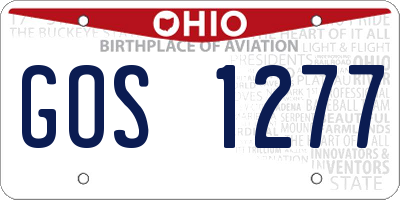 OH license plate GOS1277