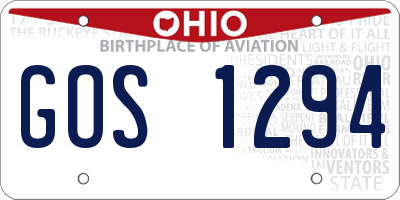 OH license plate GOS1294