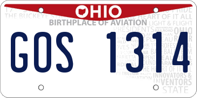 OH license plate GOS1314