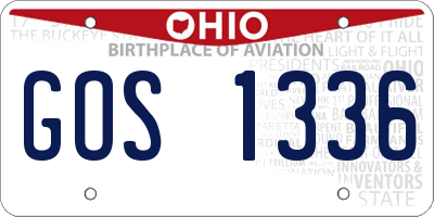 OH license plate GOS1336