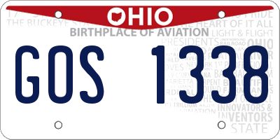 OH license plate GOS1338