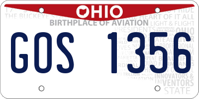 OH license plate GOS1356
