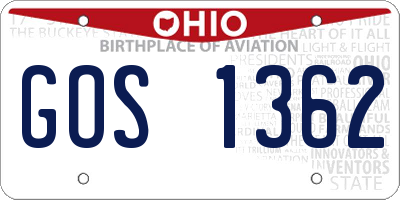 OH license plate GOS1362