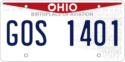 OH license plate GOS1401