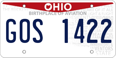 OH license plate GOS1422