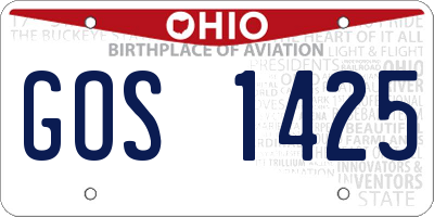 OH license plate GOS1425