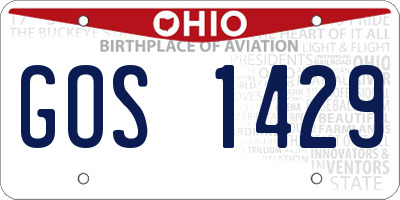 OH license plate GOS1429