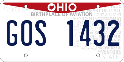OH license plate GOS1432